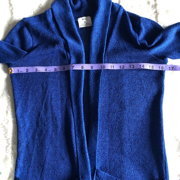 Pins & Needles blue lightweight loose knit open front cardigan - size XS - Picture 8 of 10